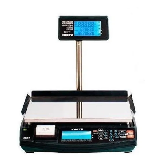 Balanza comercial digital Kretz Aura Eco 2 30kg con mástil 220V negro 395 mm x 250 mm