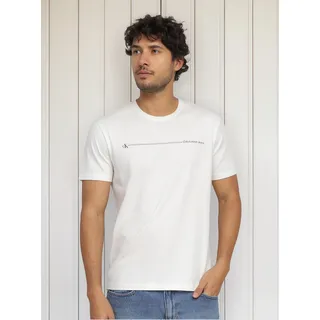 Camiseta Calvin Klein Jeans Sustainable Outline Off White Camiseta Calvin Klein Jeans Sustainable Outline Off White