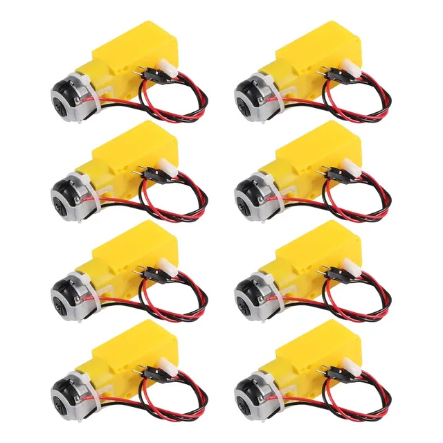 8pcs Motor 3v 6v Reductora Doble Eje Motorreductor Con Linea