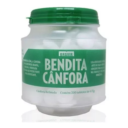 Pedra Bendita Cânfora Bravir Com 200 Pastilhas Odorizantes