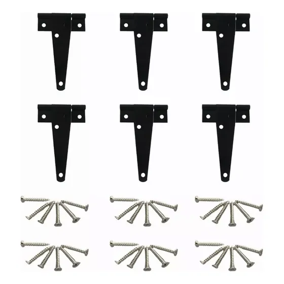 Bisagras Para Portón En Forma De T 6 Pulgadas 6pcs Alear