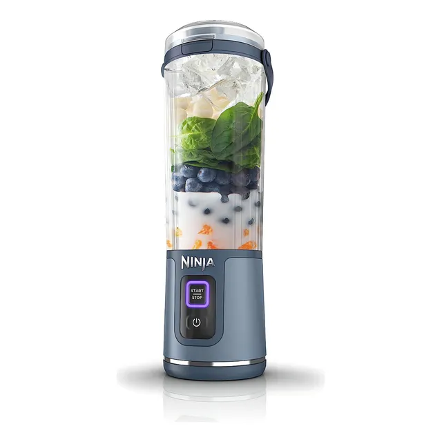 Mini batidora inalámbrica portátil Ninja Shark bc151nv Usb recargable color gris