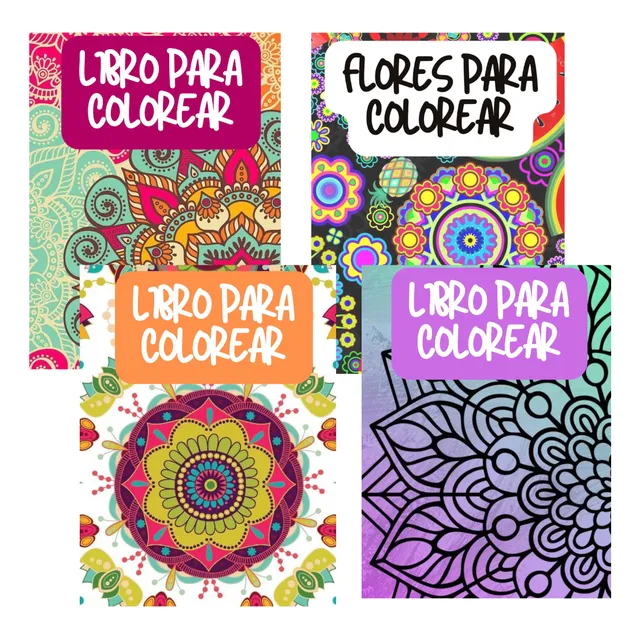 Pack Libros Mandalas Y Flores Para Pintar