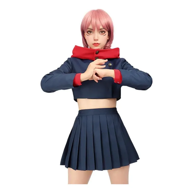L Itadori Yuji Cosplay - Disfraz De Mujer Con Capucha, Falda