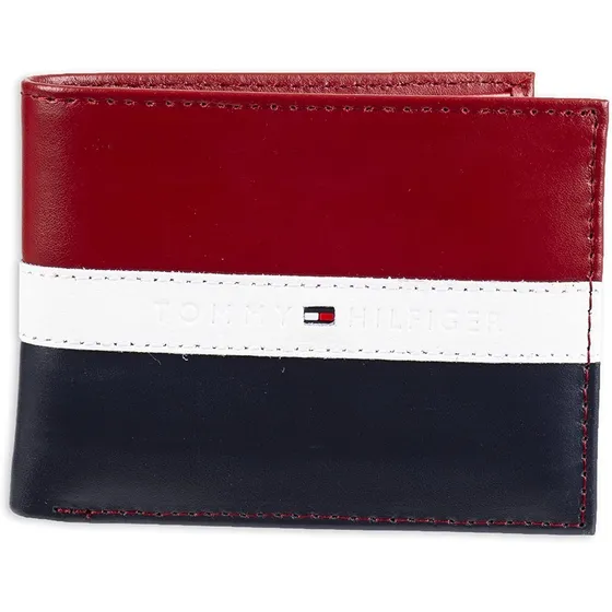 Billetera Hombre Tommy Hilfiger Tricolor Original 100% Cuero