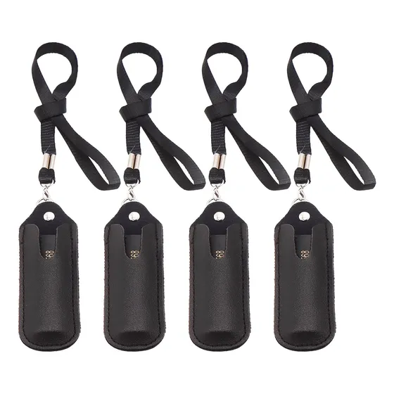 Bolsa Pu Funda Cordon Largo Negro 4 Pieza