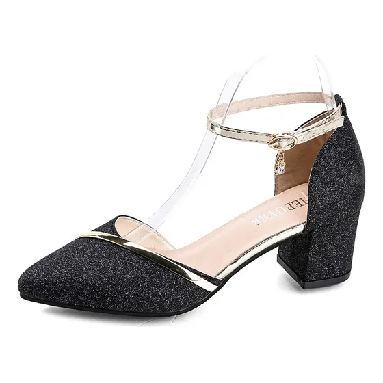 Sandalias De Tacón Mujer Correa De Tobillo Zapatos De Tacón