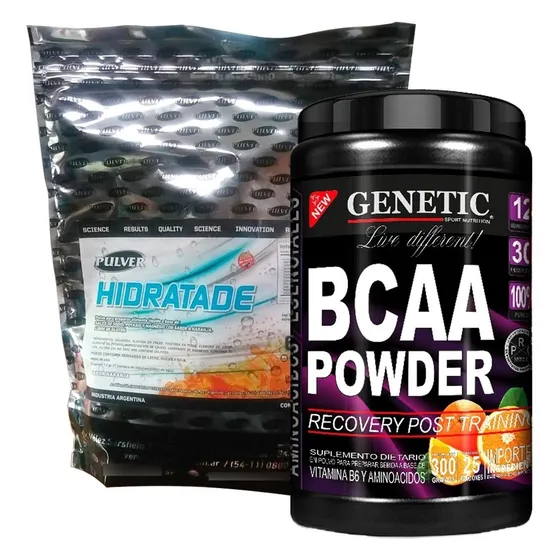 Hidratade 1kg Isotónica + Aminos Bcaa Powder 25 Serv Genetic