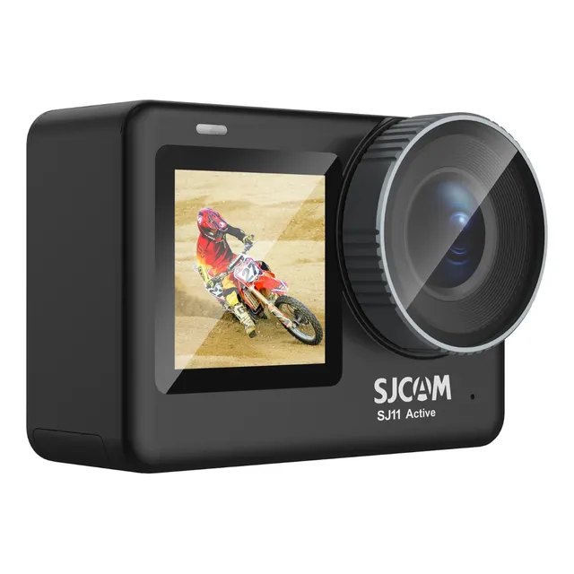 Cámara Deportiva Sjcam Sj11 Doble Pantalla 4k 30fps 20m Gyro Color Negro