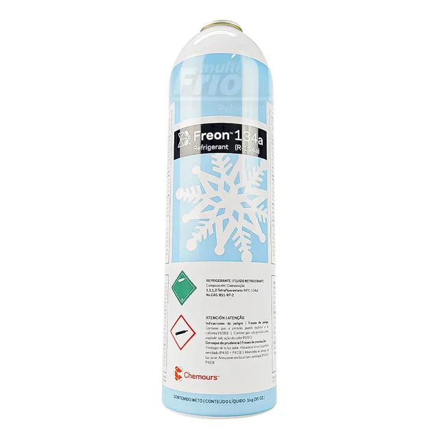 Gás Fluido Refrigerante R134a 1kg Automotivo E Doméstico