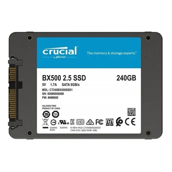 Disco De Estado Solido Ssd Crucial 240gb 10x Fast 