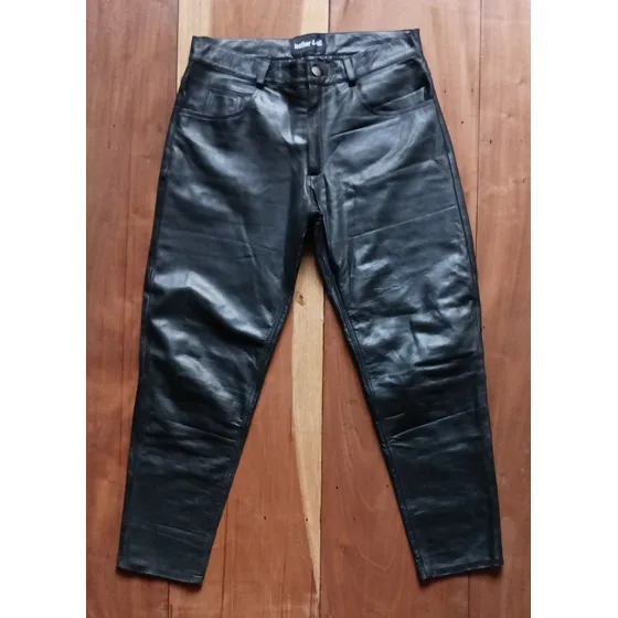 Pantalón De Cuero Genuino En Talla 32 Para Caballero 