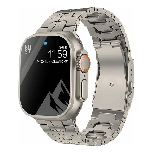 Correa Acero Titanio Para Apple Watch Ultra Series 9 8 7