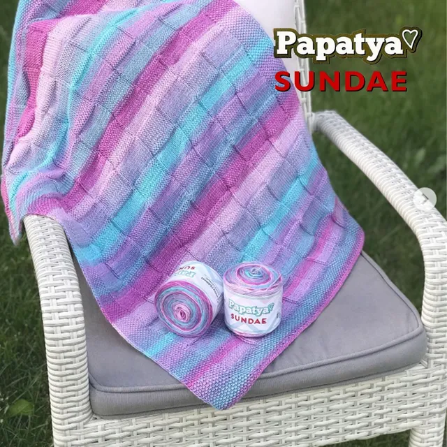 Lana Papatya Sundae. Hilo Matizado Para Tejer Crochet Tricot