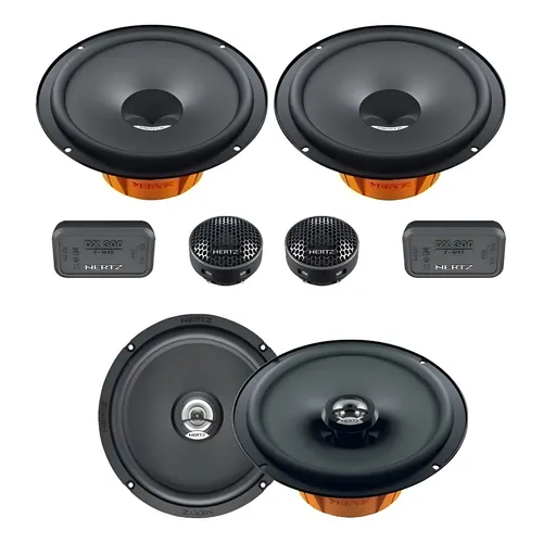 Kit Duas Vias Hertz Dsk 165.3 + Coaxial Dcx 165 + Moldura Cor