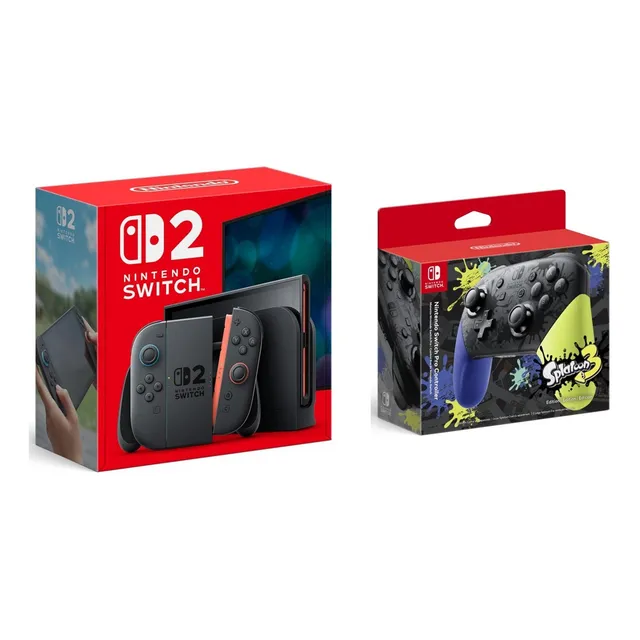 Consola Nintendo Switch 2 Mas Procontroller Splatoon V1 Gris