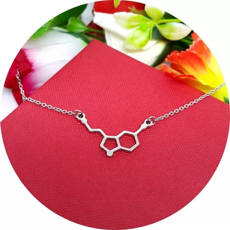 Collar Serotonina Amor Química Acero Joyas Mónaco 