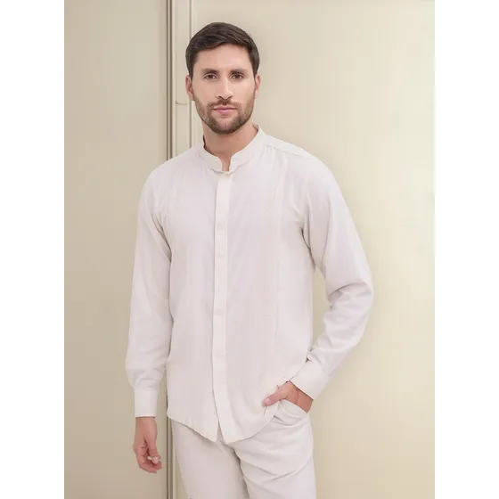 Camisa Guayabera Para Hombre  Patprimo Color Beige #44030398
