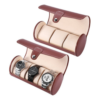 Caja Reloj Para Hombres, 3 Rejillas Cilindro Rollo Titular Caja Reloj Para Hombres, 3 Rejillas Cilindro Rollo Titular