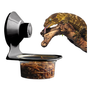 Comedero Arborícola Negro Ke Woow Para Reptiles 8x10 Cm Comedero Arborícola Negro Ke Woow Para Reptiles 8x10 Cm