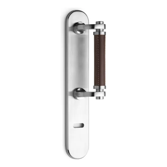 Manijon Puerta Universal Anahi Forrado Cuero Marron