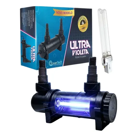 Filtro Uv Esterilizador 9w Ocean Tech Para Aquário E Lago 127v