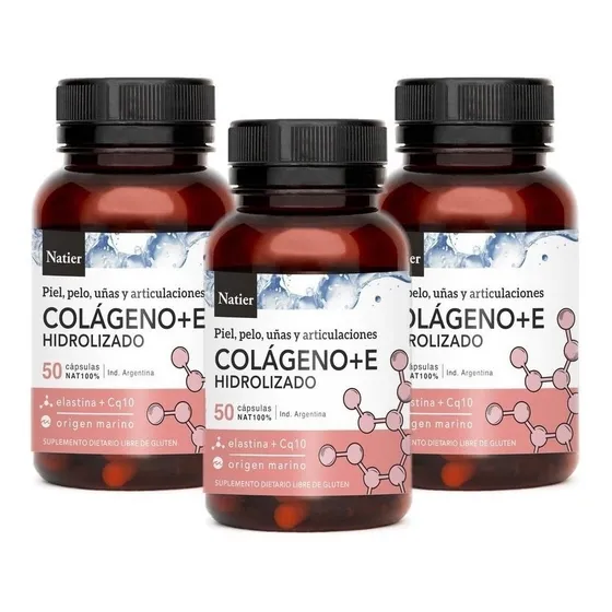 Colageno + Coq10 + Vitamina E Natier - 3 Unidades