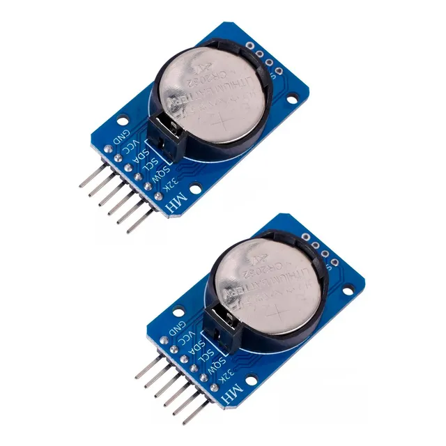 Kit 2 Modulos Reloj Ds3231 Tiempo Real Rtc Incluye Baterías