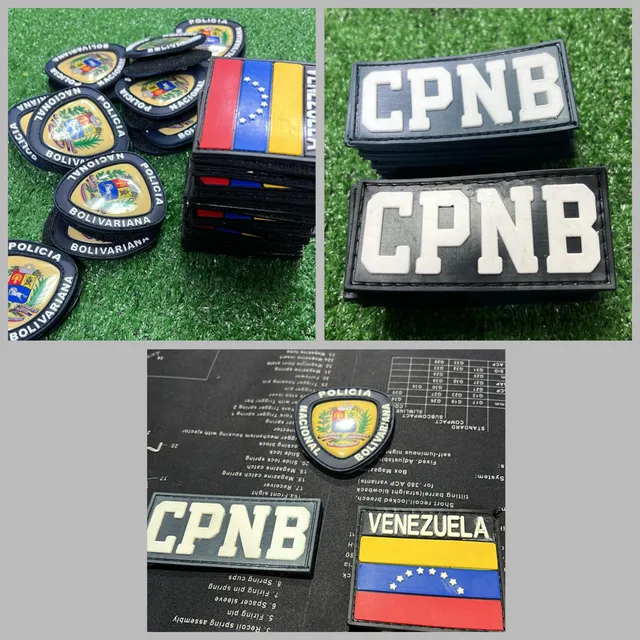 Parches En Velcro Resistentes Cpnb, Logo Y Bandera Venezuela