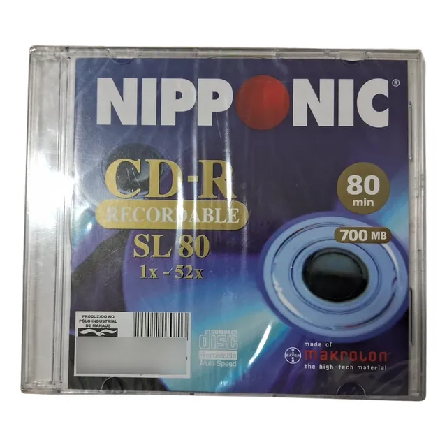 Cd R Nipponic Recordable 700mb 80min 1 X- 52x