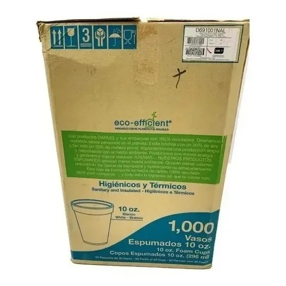 Caja 1000 Vasos Anime 10oz D691001nal Darnel 80.37 Xavi