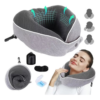 Almohada De Viaje Para Cuello, Cojín De Espuma Viscoelástica Almohada De Viaje Para Cuello, Cojín De Espuma Viscoelástica