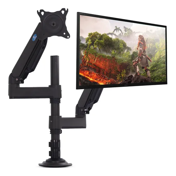 Suporte Para 2 Monitores Braco Duplo Articulado Torre Pistao