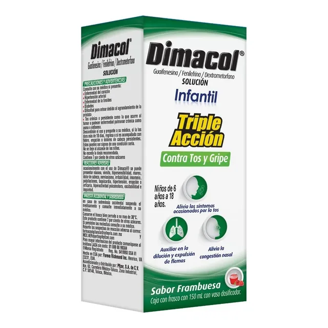 Dimacol Infantil Jarabe Para La Tos Triple Acción 150 Ml