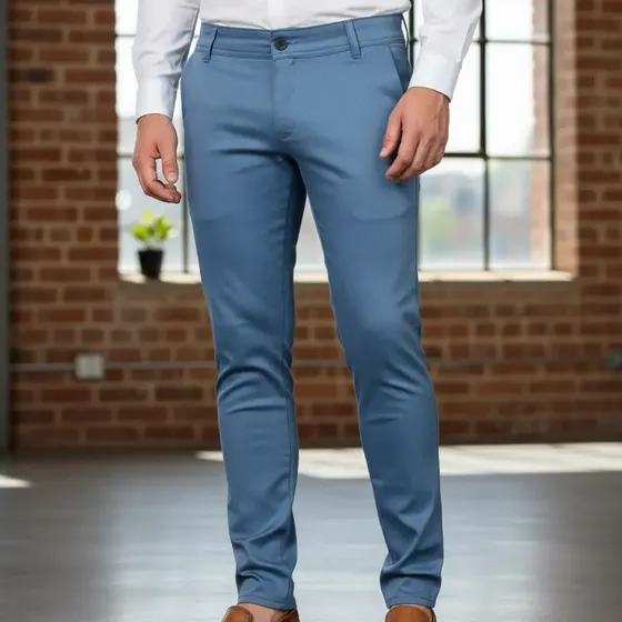 Calça Masculina Alfaiataria Sarja Acetinada Premium Oziel