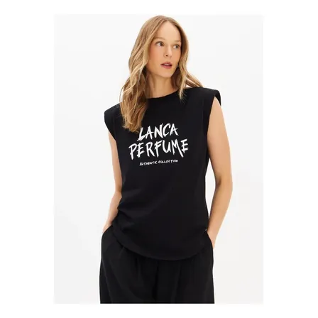 T-shirt Muscle Com Ombreira Preto P