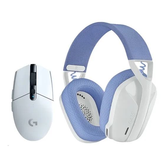 Combo Mouse Y Auricular Logitech G305 + G435 Blanco Wireless