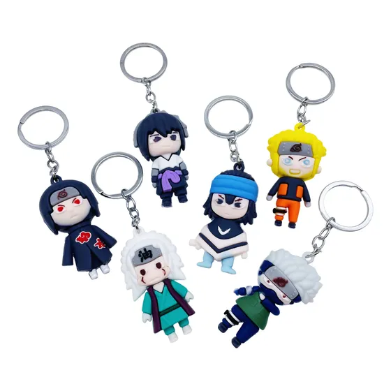 Llaveros De Goma Naruto X 12 Unidades