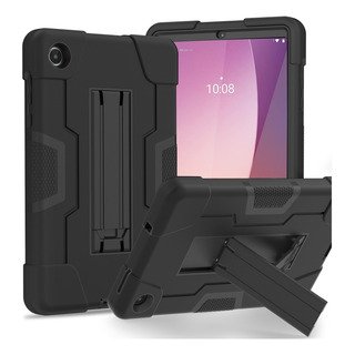 Funda Para Lenovo Tab M8 4ta Gen. Uso Rudo Con Base Negro Funda Para Lenovo Tab M8 4ta Gen. Uso Rudo Con Base Negro