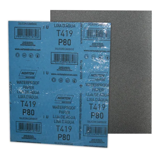 Lija De Agua T419 Norton 230mm X 280mm, P80