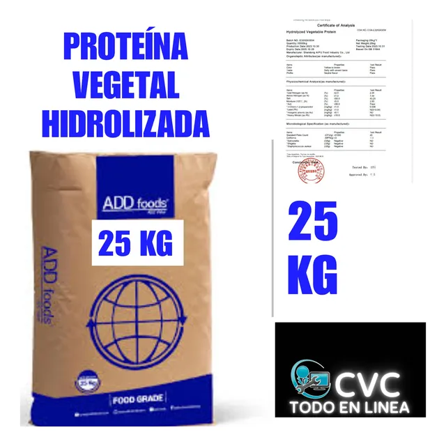Proteína Vegetal Hidrolizada Saco 25 Kg Pvh