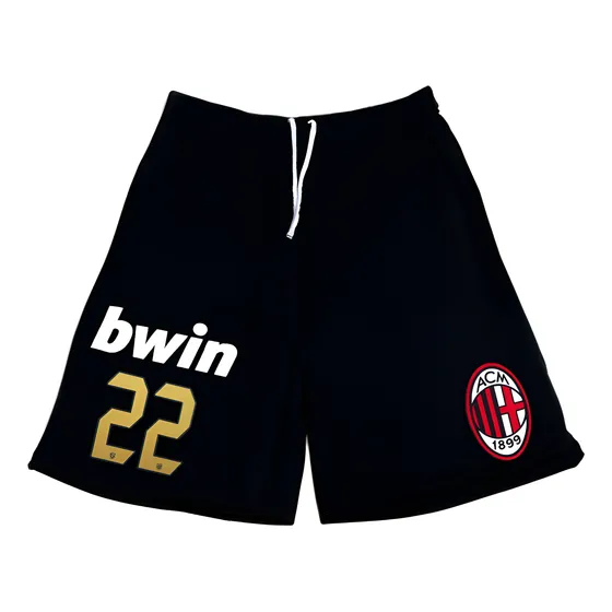 Short De Poliester Ac Milan Italia  Nª 22 Kaka Retro