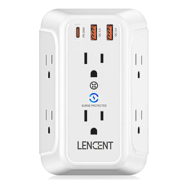 Extensor Pared Multicontacto Regleta Puertos Usb Qc 3 Pd 20w