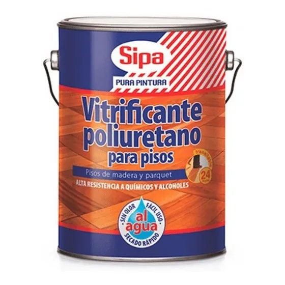 Vitrificante Poliuretano Para Pisos Al Agua Sipa Galon