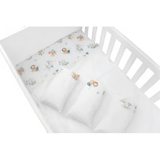 Juego De Sabanas Completo Corral + 3almohadas +3 Fundas Bebé