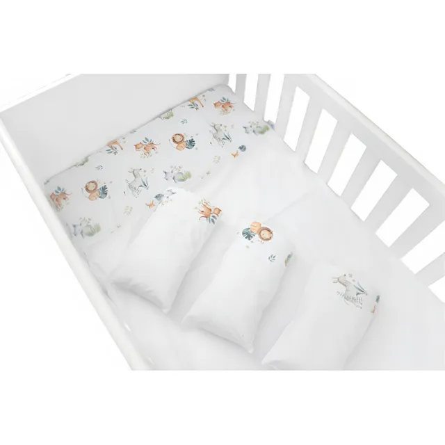 Juego De Sabanas Completo Corral + 3almohadas +3 Fundas Bebé