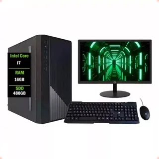 Computador Completo Intel I7 16gb Ssd 480gb Monitor 19 Polegadas Strong Tech Computador Completo Intel I7 16gb Ssd 480gb Monitor 19 Polegadas Strong Tech