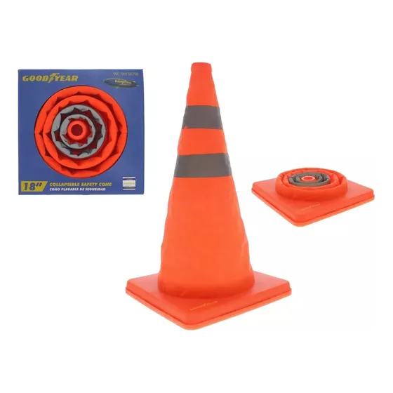 Cono De Seguridad Naranja 21 Cm Plegable Goodyear 
