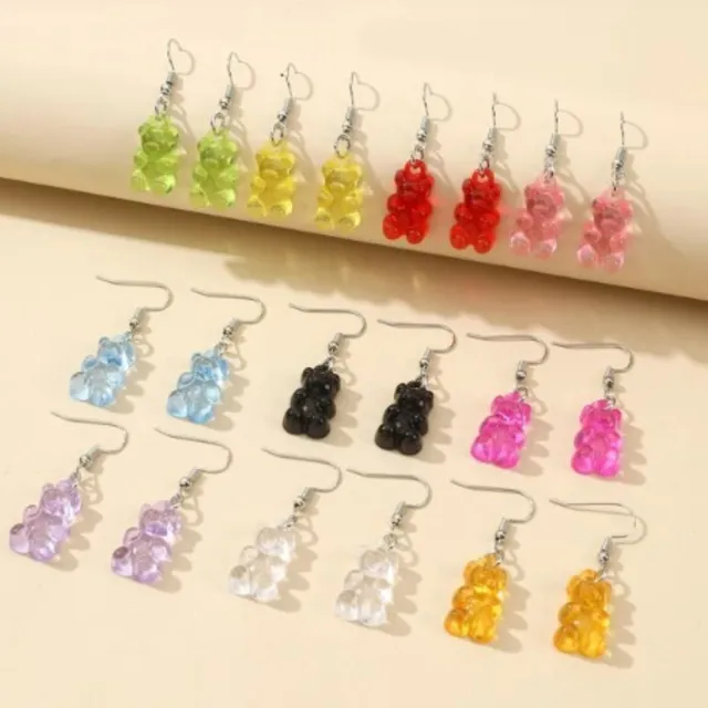 Aretes Divertidos Zarcillos Ositos De Gomitas