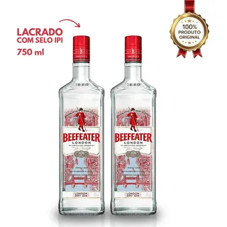 Kit 2 Unidades Gin Beefeater London Dry 750ml Original Tradicional Kit 2 Unidades Gin Beefeater London Dry 750ml Original Tradicional